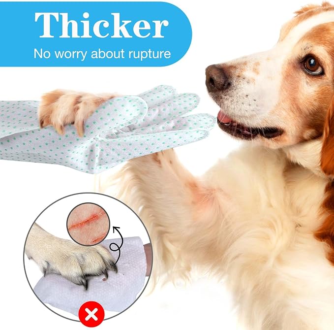 Dog Cleaning Gloves Wipes 30pcs Deodorizing Disposable Pet Grooming Bathing - Image 4