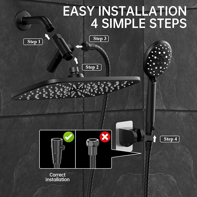 Veken 11.8 Inch Rain Shower Head - Image 6