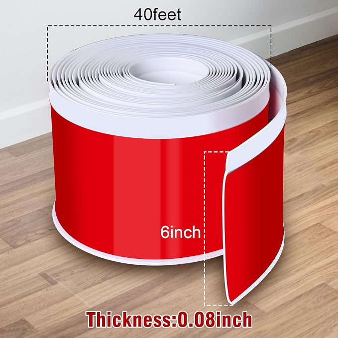 Vinyl Baseboard Molding Trim 6 Inch x 40 Feet Peel and Stick Baseboard Trim - Image 2