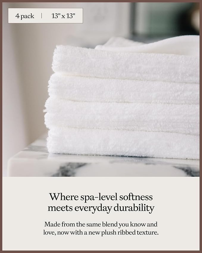 Cozy Earth Ribbed Washcloth Set - Image 3