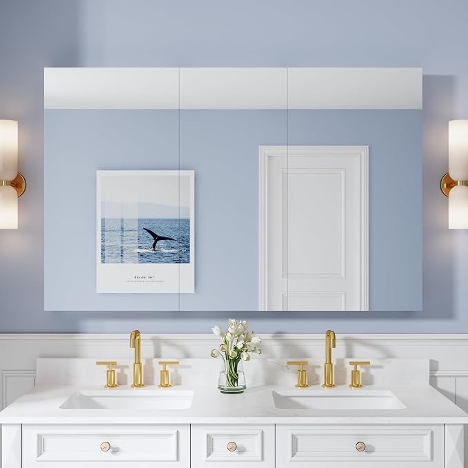 WELLFOR 56" x 36" Bathroom Medicine Cabinet - Image 10
