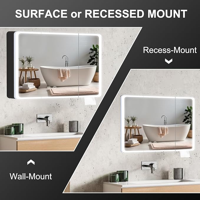 LED Lighted Bathroom Medicine Cabinet - Image 5