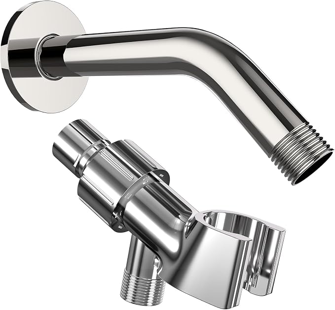 Shower Head Connector Adapter: Adjustable Handheld Showerhead Holder & 6 Inch by RULNFICHY