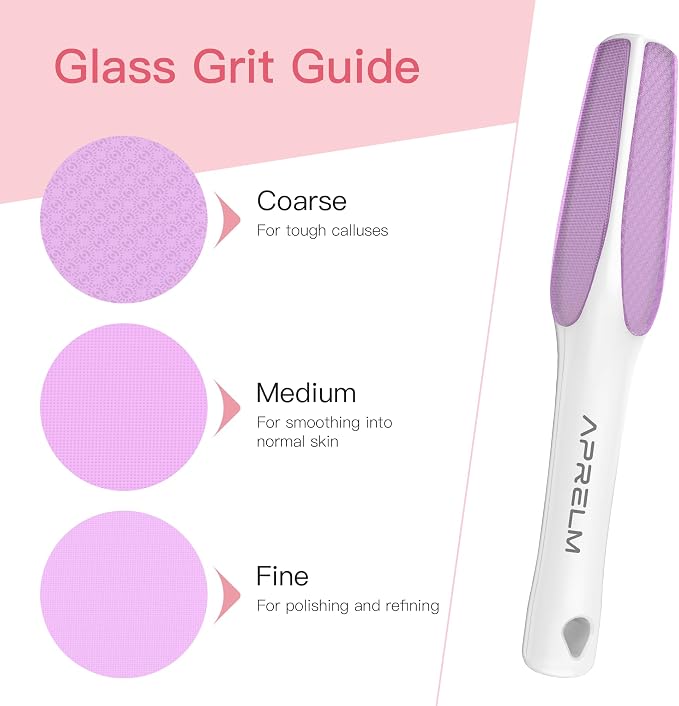 3-Sided Glass Foot Callus Remover, Professional 3-in-1 Foot File, Pedicure Tools - Image 3