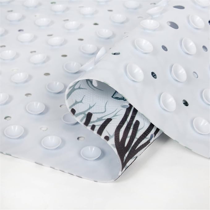 Seahorse Bathtub Mat Non Slip for Kids 40x16in Extra Long Anti Slip Bath Mat - Image 6
