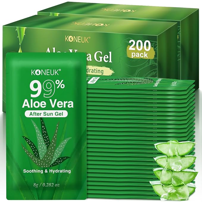 200 Pack Bulk Aloe Vera Gel, 99% Pure Aloe Vera Gel by Unknown
