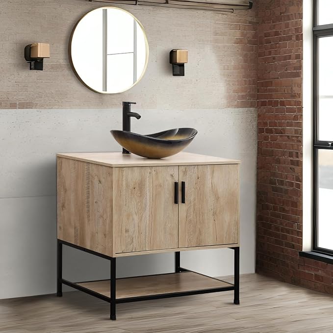 UEV Rustic Oak 36" Bathroom Vanity - Image 3