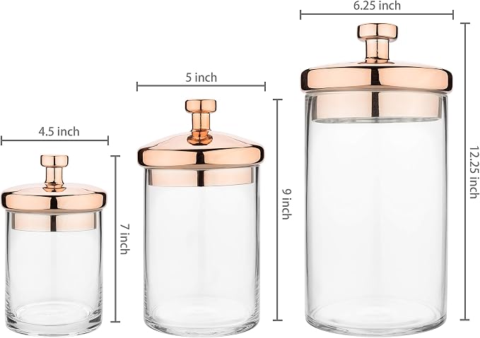 MyGift Glass Apothecary Cookie Jar Set - Image 7