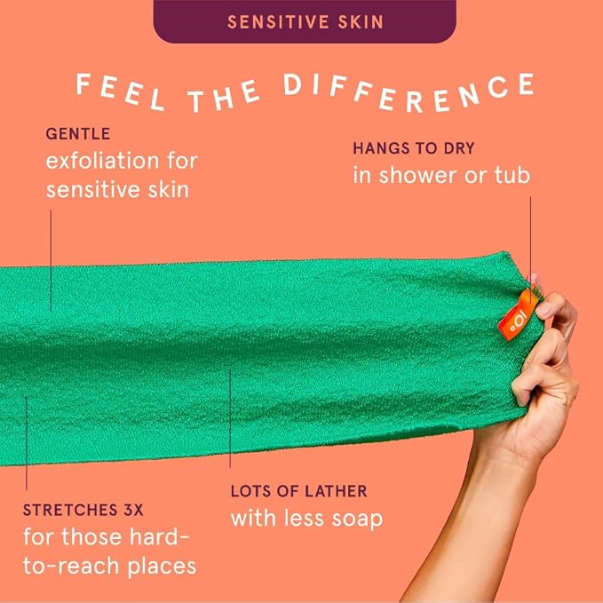 Cleanlogic Bath and Body Exfoliating Stretch Bath/Shower Cloth - Image 2