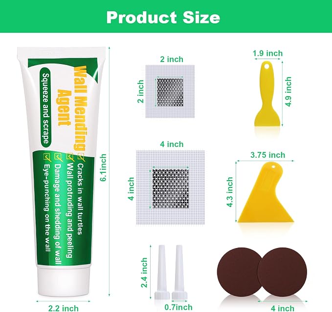 Drywall Repair Kit, Wall Mending Agent Large Hole Drywall Patch, Plaster Wall - Image 6