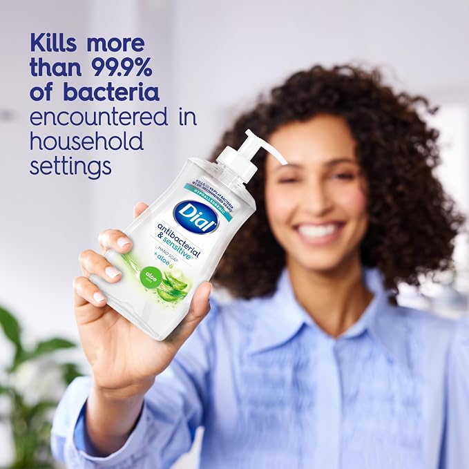 Dial Antibacterial Defense Liquid Hand Soap + Aloe, Aloe Scent, 11 Fl Oz - Image 2