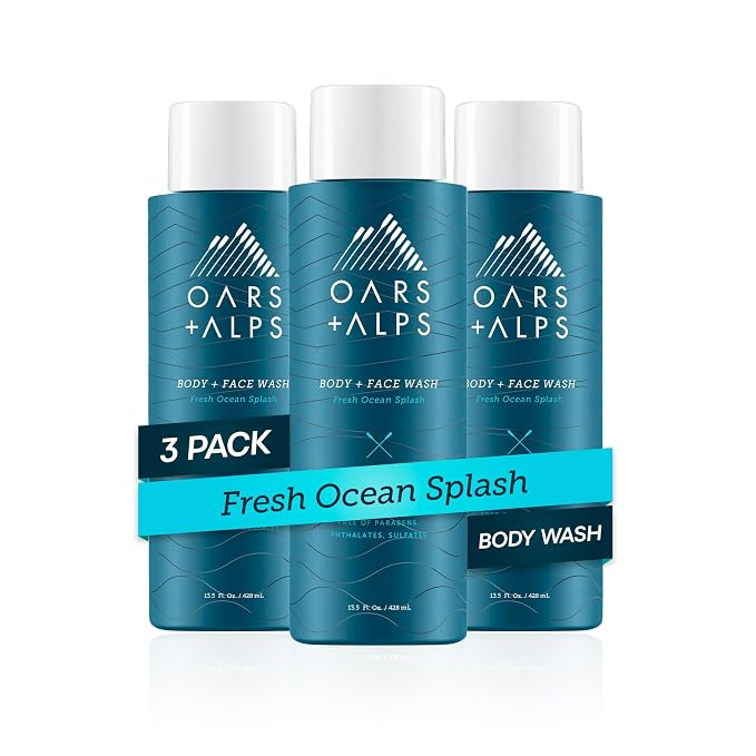 Oars + Alps Men's Moisturizing Face & Body Wash, Body Wash by OarsAlps