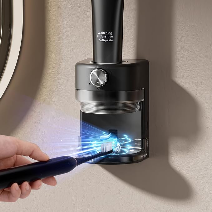 Toothpaste Squeezer, Bathroom Wall Mounted Electric Toothpaste Dispenser by Wekity