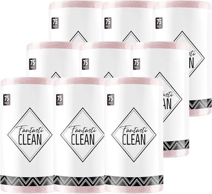 Fantasticlean Microfiber Cleaning Cloth Roll -675 Pack, Tear Away Microfiber by Fantasticlean
