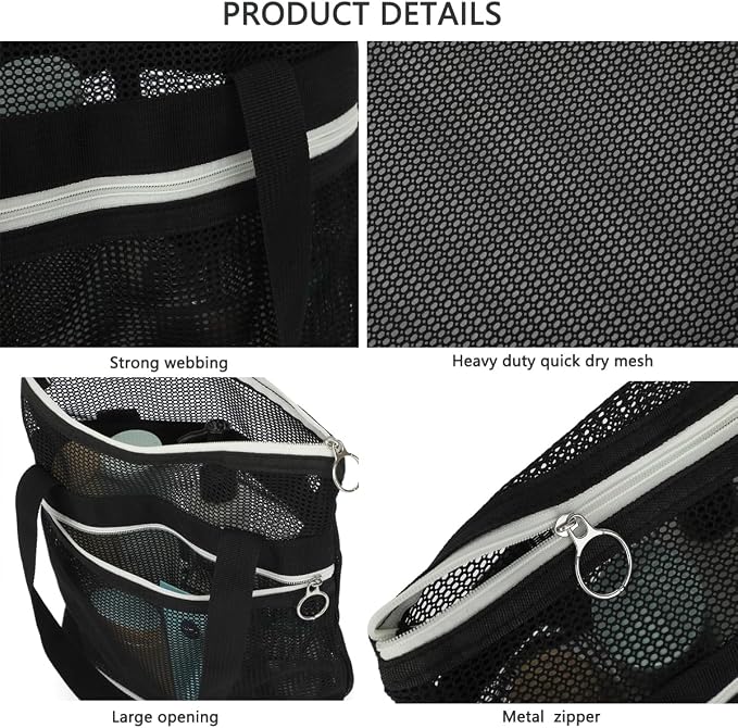 Mesh Shower Caddy Portable Shower Bag - Image 3