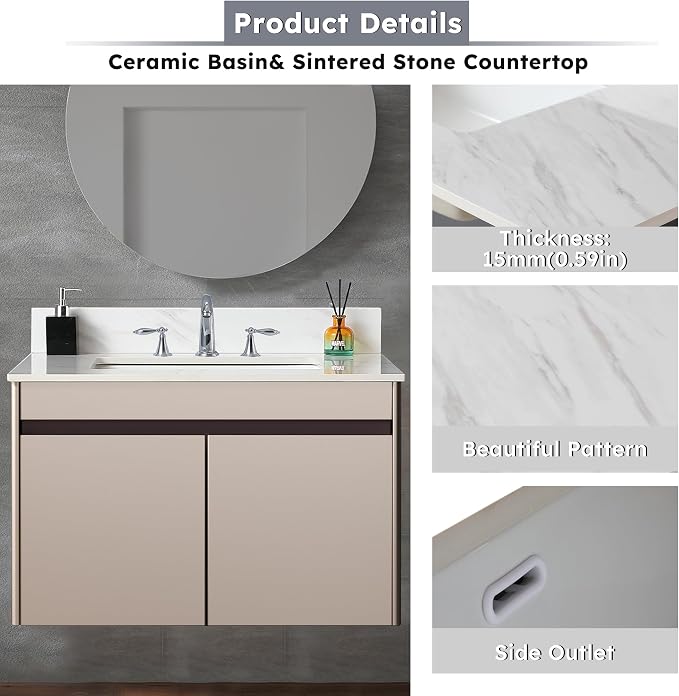 Montary 31"x 22" Bathroom Vanity Top - Image 3