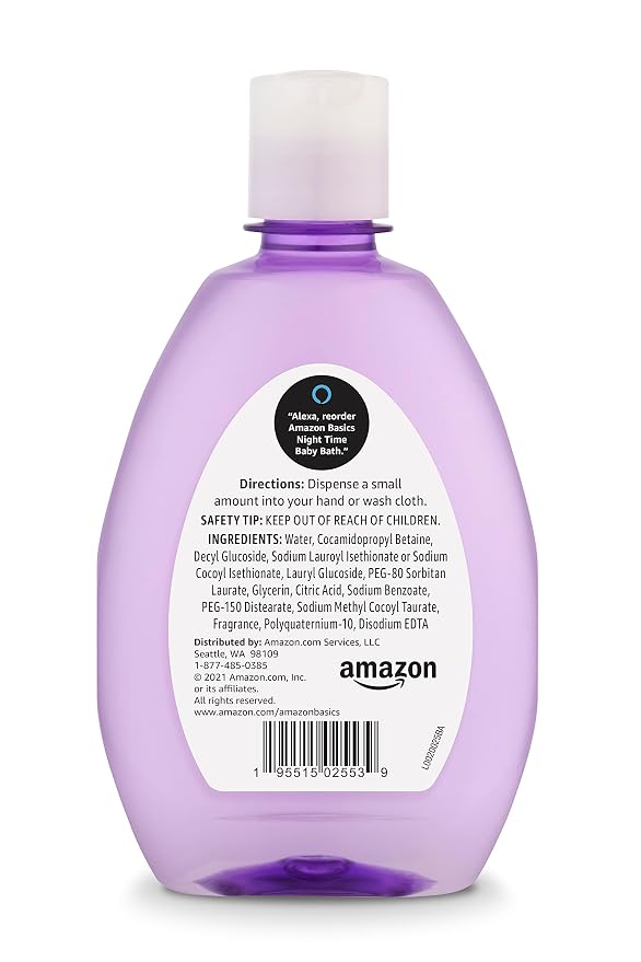 Amazon Basics Night-Time Baby Bath, Lightly Scented, 13.6 Fl Oz - Image 3