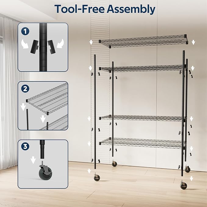 Whitmor 4 Tier Storage Shelves - Image 6