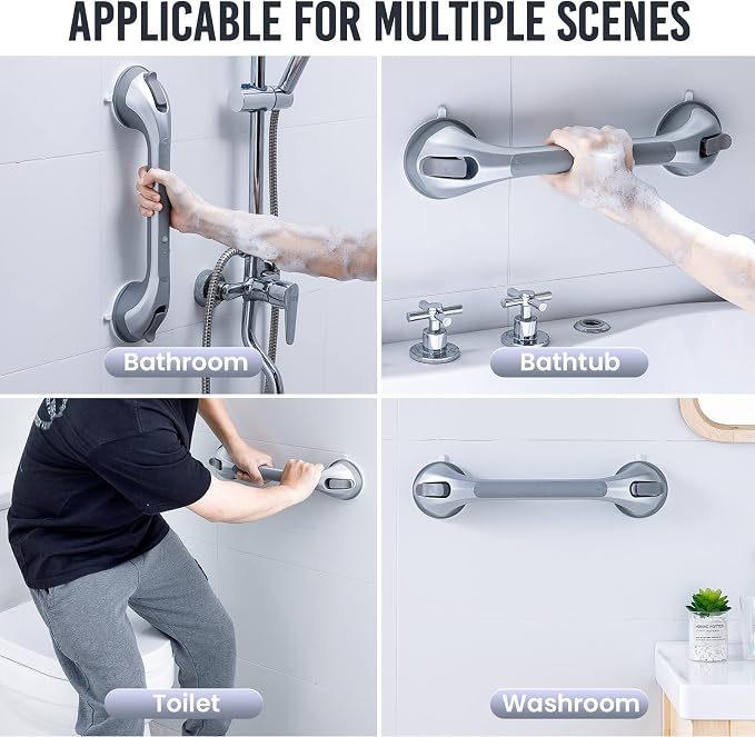 TAILI Shower Grab Bar 16 Inch Suction Cup Grab Bars - Image 7