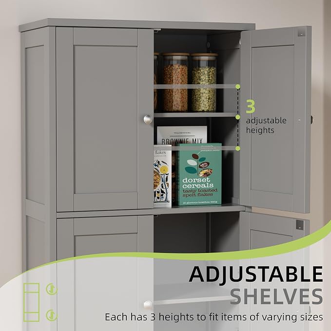 Vongrasig Bathroom Floor Storage Cabinet, Modern Storage Unit - Image 4
