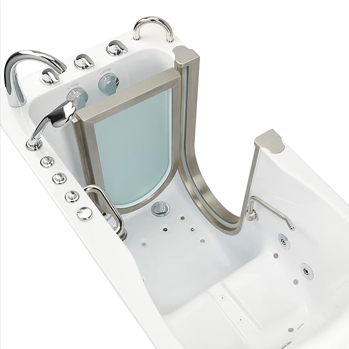Ella Deluxe 30"x55" Acrylic Air and Hydro Massage Walk-In Bathtub - Image 2