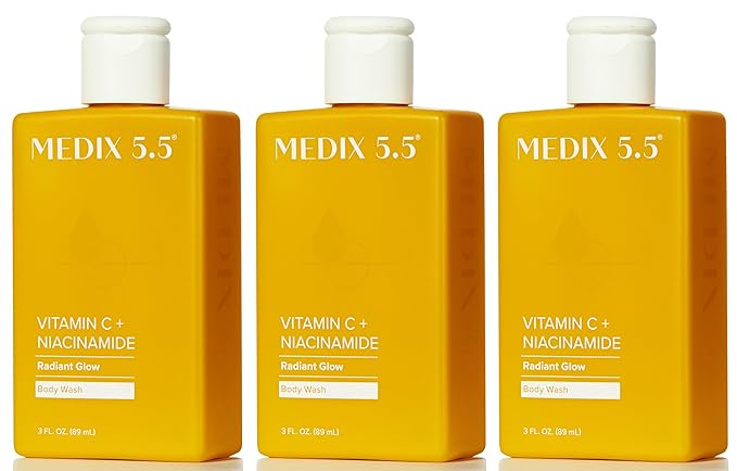 MEDIX Radiant Glow Vitamin C Body Wash W/Niacinamide | Citrus Scented Gentle by Medix55