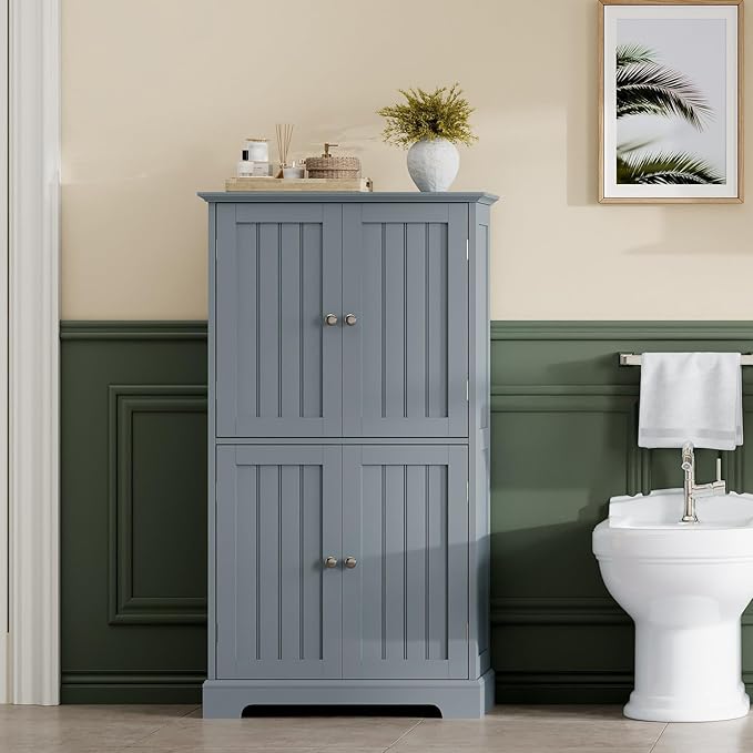 ChooChoo Bathroom Floor Cabinet, Modern Bathroom Storage Cabinet - Image 6