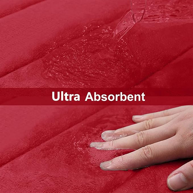 Buganda Memory Foam Bath Mat, Ultra Soft and Non-Slip Bathroom Rugs, Water - Image 4
