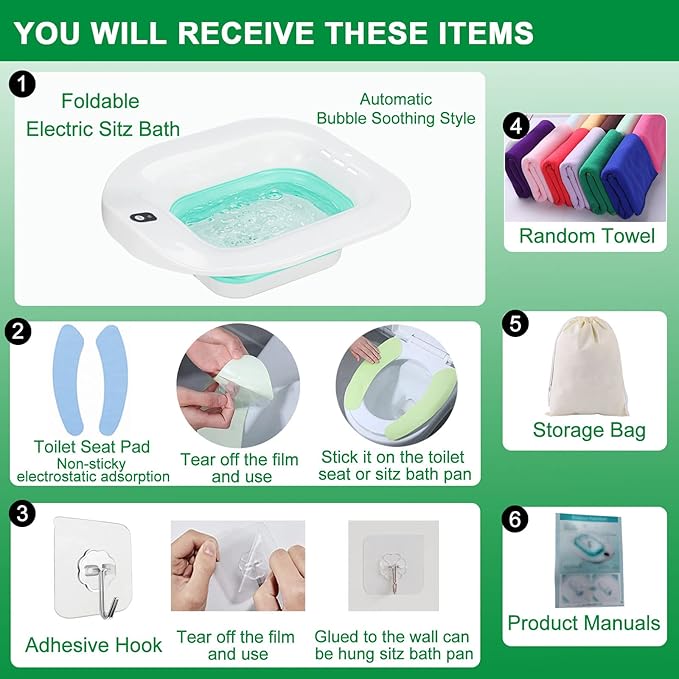 Electric Sitz Bath, Sitz Bath for Hemorrhoids, Sitz Bath for Postpartum Care - Image 3