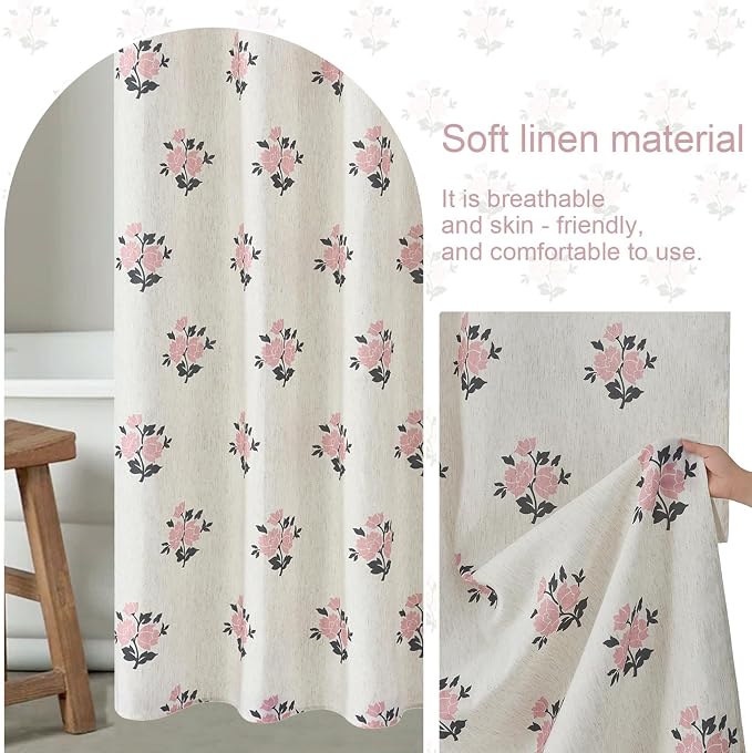 ORTIGIA Boho Pink Shower Curtains - Image 5