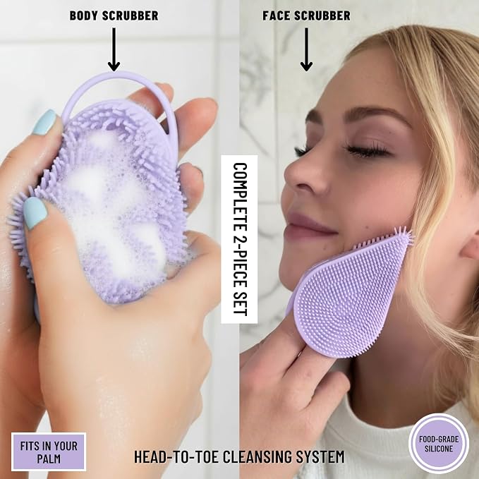 Body Face Scrubber Set Silicone - Image 4