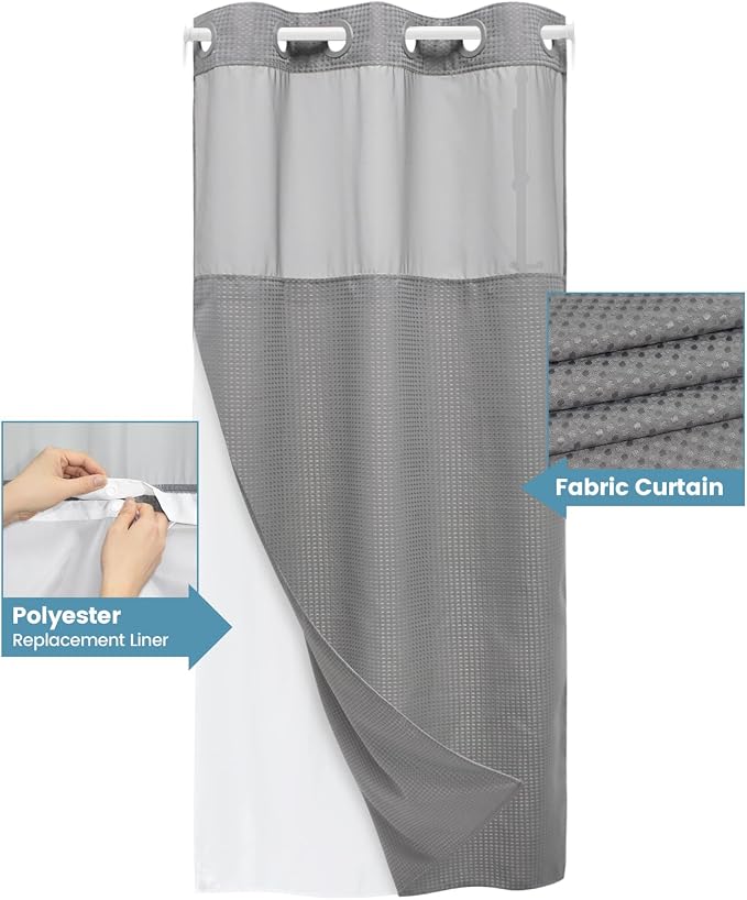 Stall No Hook Shower Curtain - Image 4