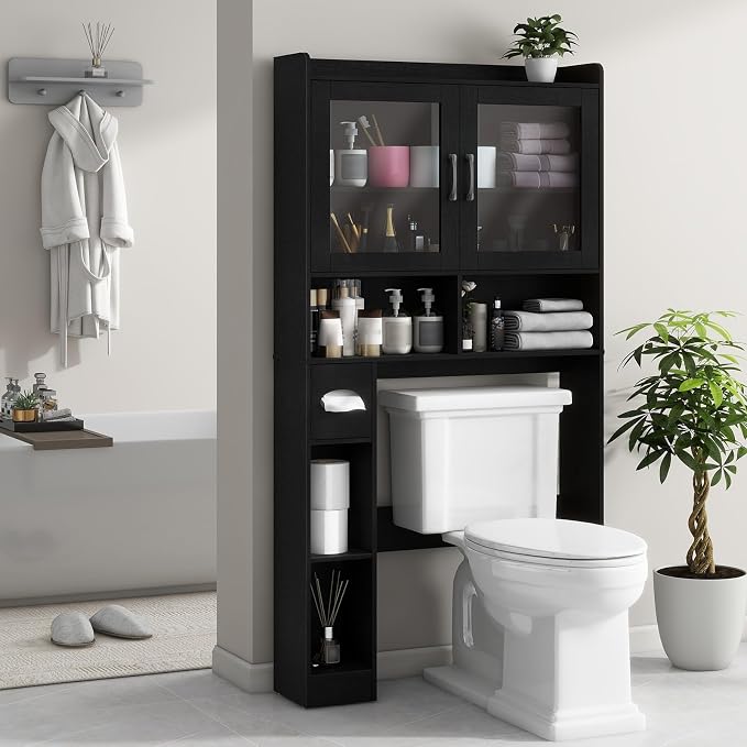 Vabches Over-The-Toilet Storage Cabinet, Farmhouse Style - Image 5