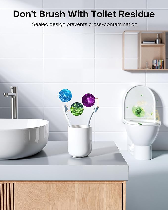 Bitvae Toothbrush Holder, Cleaning and Fast Drying, 5 Toothbrush Slots or - Image 2