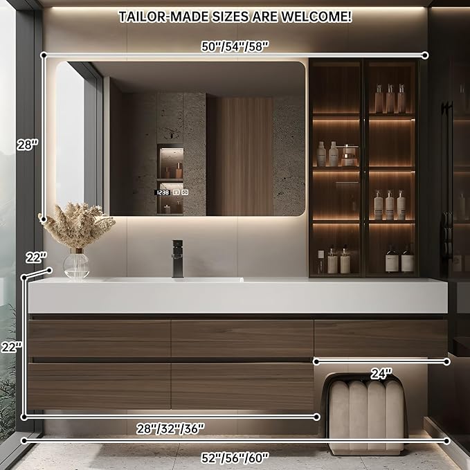 Bathroom Vanities Set, Floating Bathroom Vanity - Image 2