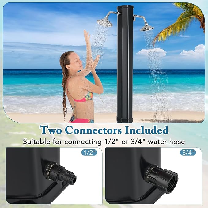 Giantex 9.3 Gallon Outdoor Shower, Solar Shower - Image 4