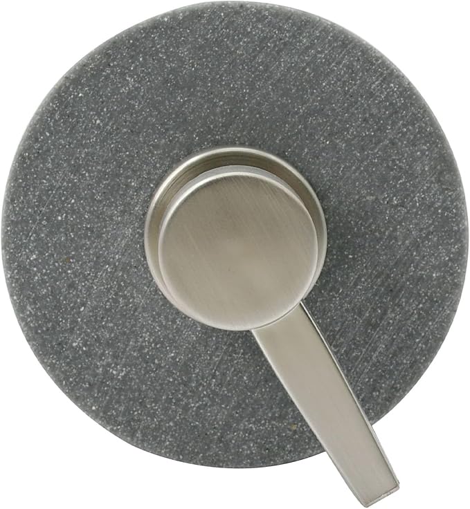 Resin Neutral Gray Sandstone Body Wash Engraved Bottle Refillable Pump Dispenser - Image 9