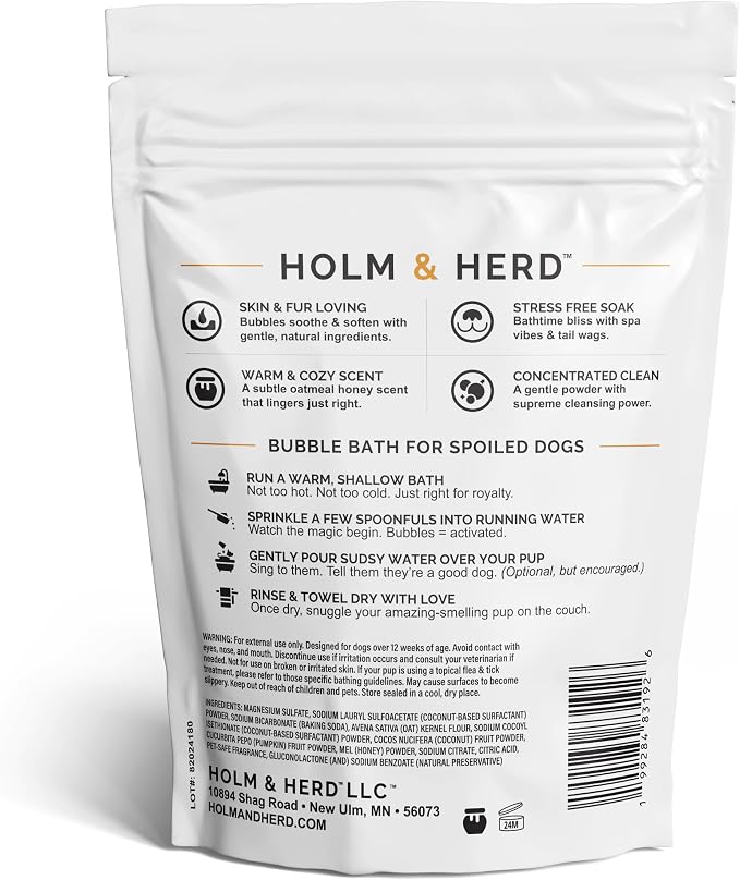 Dog Shampoo Alternative – Oatmeal & Honey Puppy Bubble Bath - Image 2