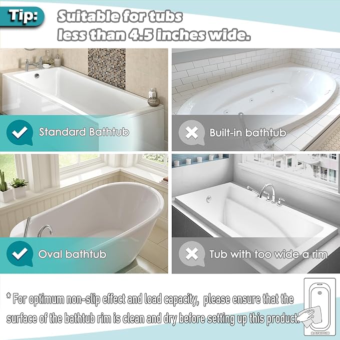 Saddle shape 2 Compartments Bath Toy Organizer, Easy Access - Image 6