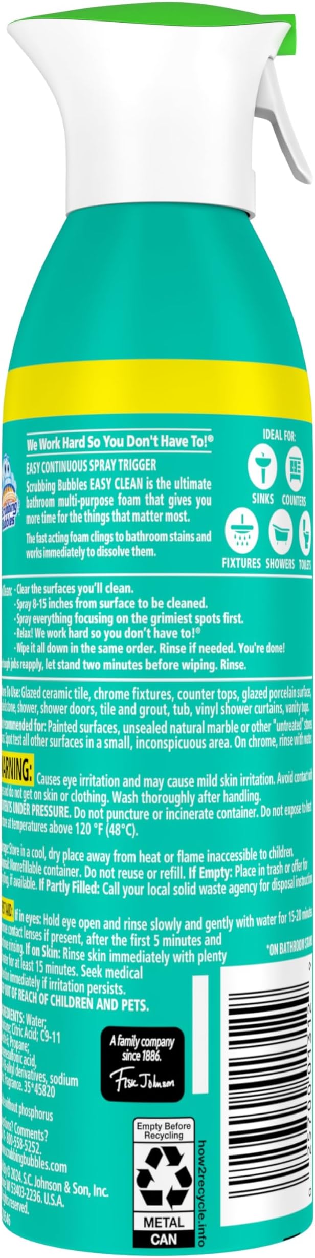 Scrubbing Bubbles Easy Clean Foaming Multipurpose Bathroom Cleaner, Continuous - Image 9