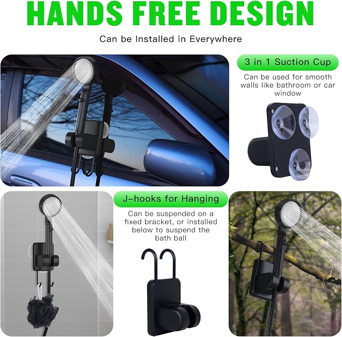 Portable Shower for Camping, 10000mAh Rechargeable Camping Shower - Image 8