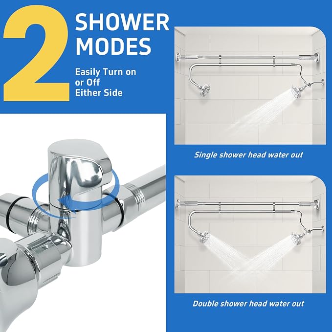 Tandem Shower Heads, Double Shower Head - Image 3