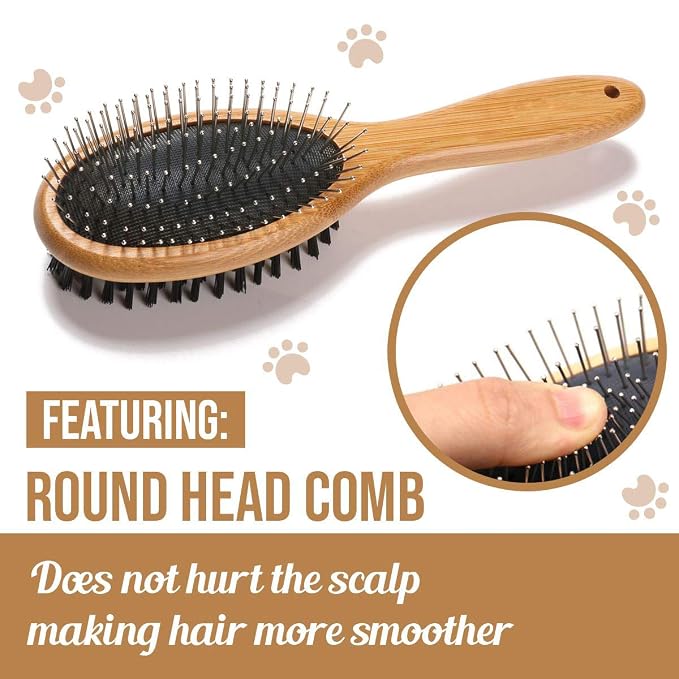KylePet Dog Brush, Double Sided Pet Slicker Brush - Image 3