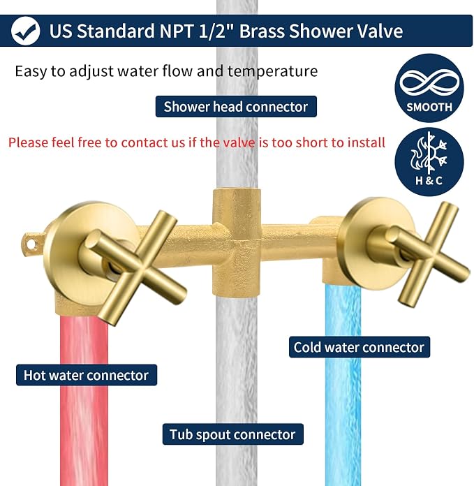2 Handle Shower Faucet Set - Image 3