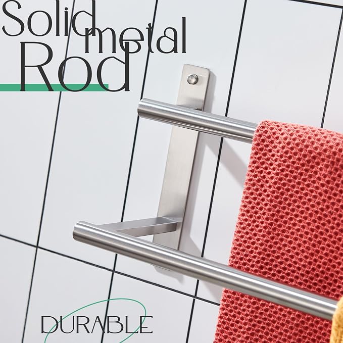 KOKOSIRI 24 Inch Bath Towel Bars Double Towel Racks Bathroom Towel Holder Towel - Image 6