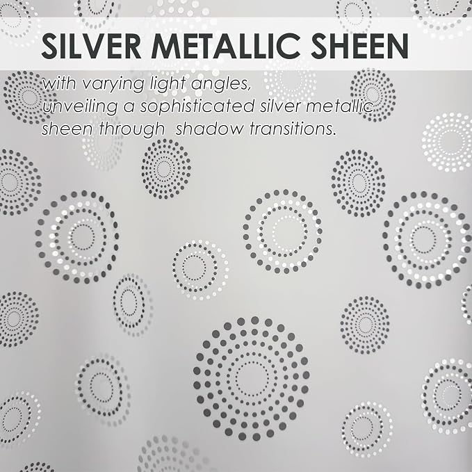 Plastic Shower Curtain Liner, Waterproof Printed PEVA Shower Curtain - Image 3
