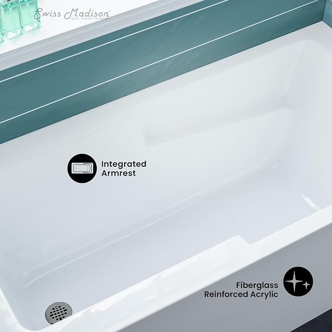 Swiss Madison Well Made Forever SM-AB541 Voltaire Alcove Tub - Image 4