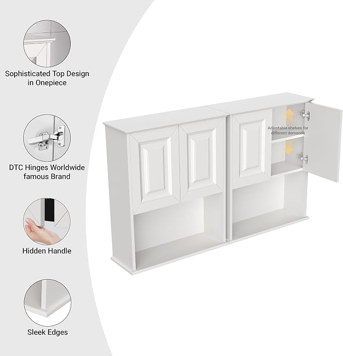 Bathroom Wall Cabinet Wooden - Image 7