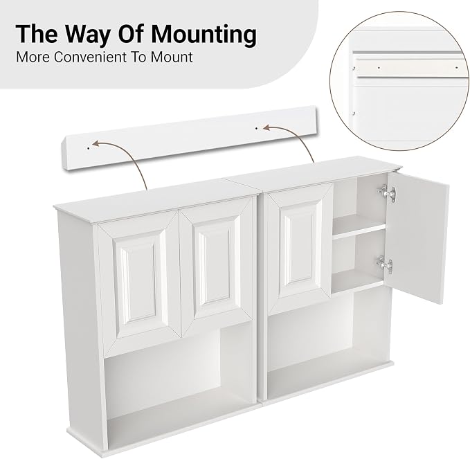 Bathroom Wall Cabinet Wooden - Image 4