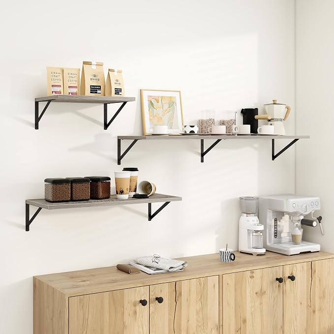 Dreamland Floating Shelves for Wall, 12 Inch Deep Floating Shelves Set of 2 - Image 7